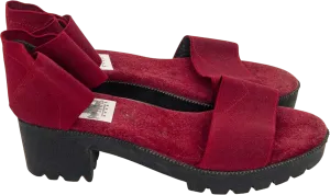 00's Comfy Red Band Platform Sandals by San Miguel Shoes