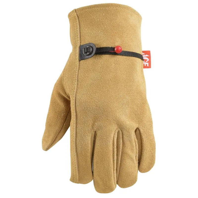 Ace L Suede Cowhide Driver Brown Gloves