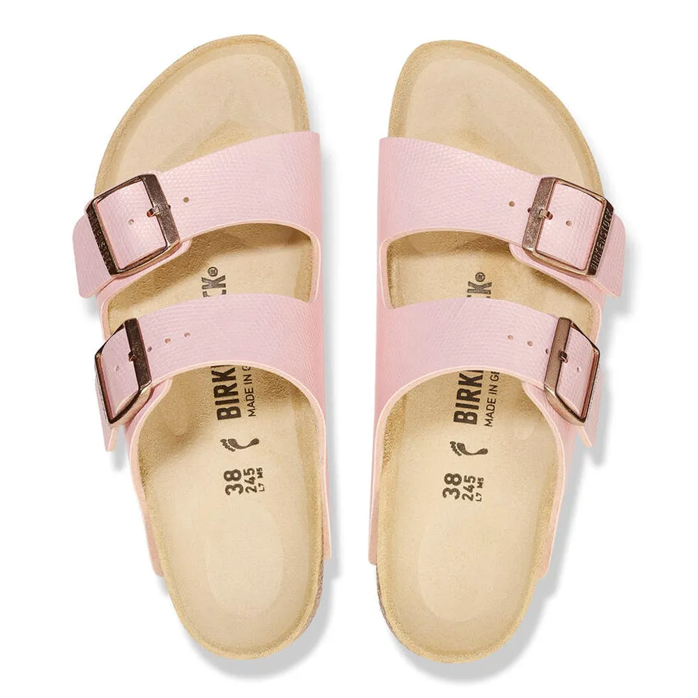 Arizona in Lizard Rose Birko-Flor Narrow Width by Birkenstock