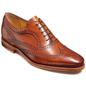 BARKER Turing Shoes - Mens Oxford Brogue Shoes - Antique Rosewood Calf