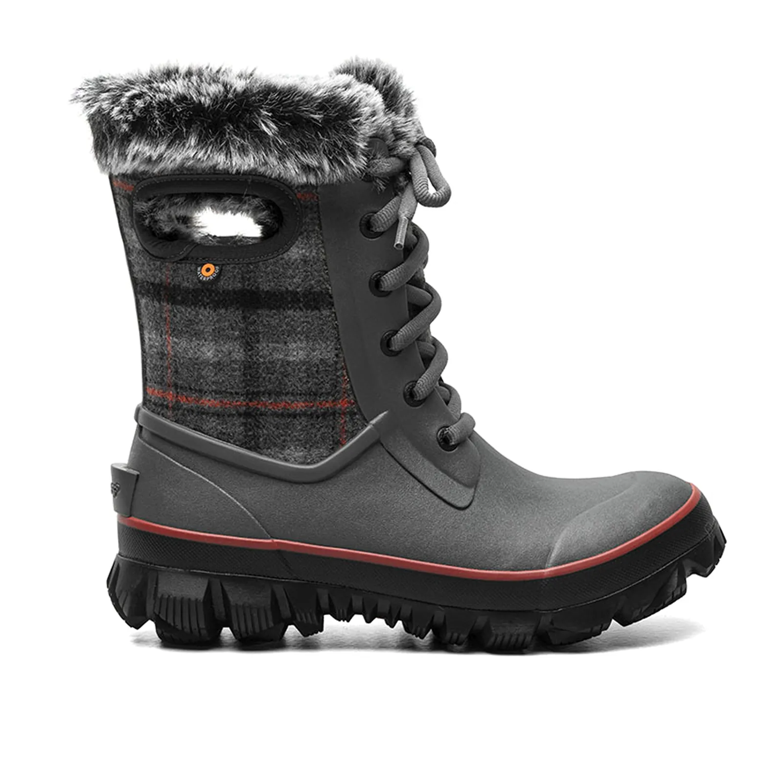 Bogs Arcata Cozy Plaid Winter Boot (Women) - Black Grey Multi