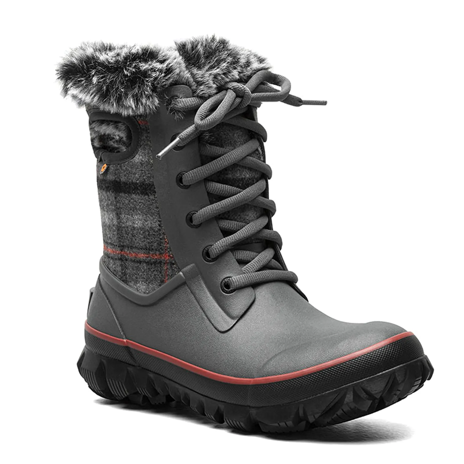 Bogs Arcata Cozy Plaid Winter Boot (Women) - Black Grey Multi