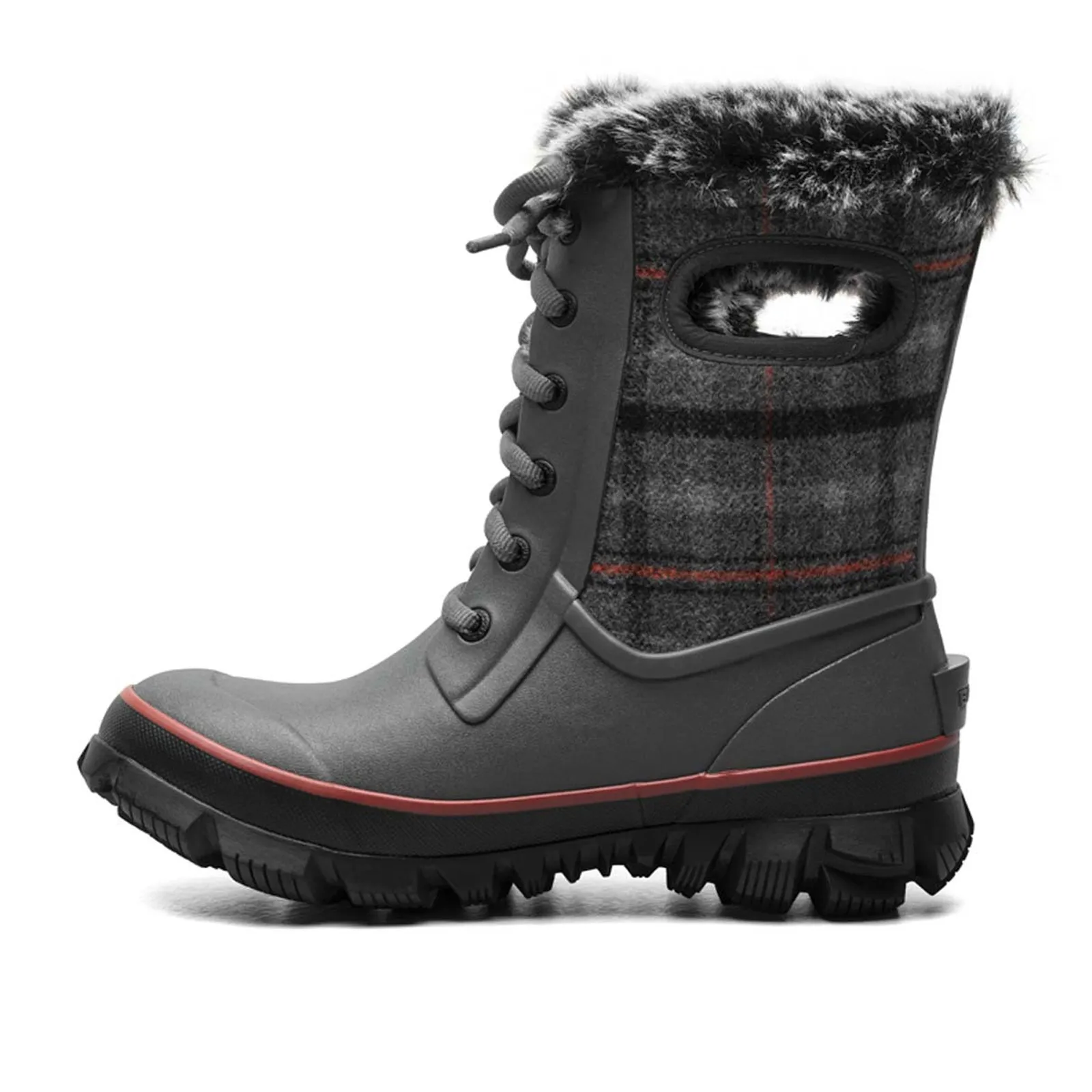 Bogs Arcata Cozy Plaid Winter Boot (Women) - Black Grey Multi