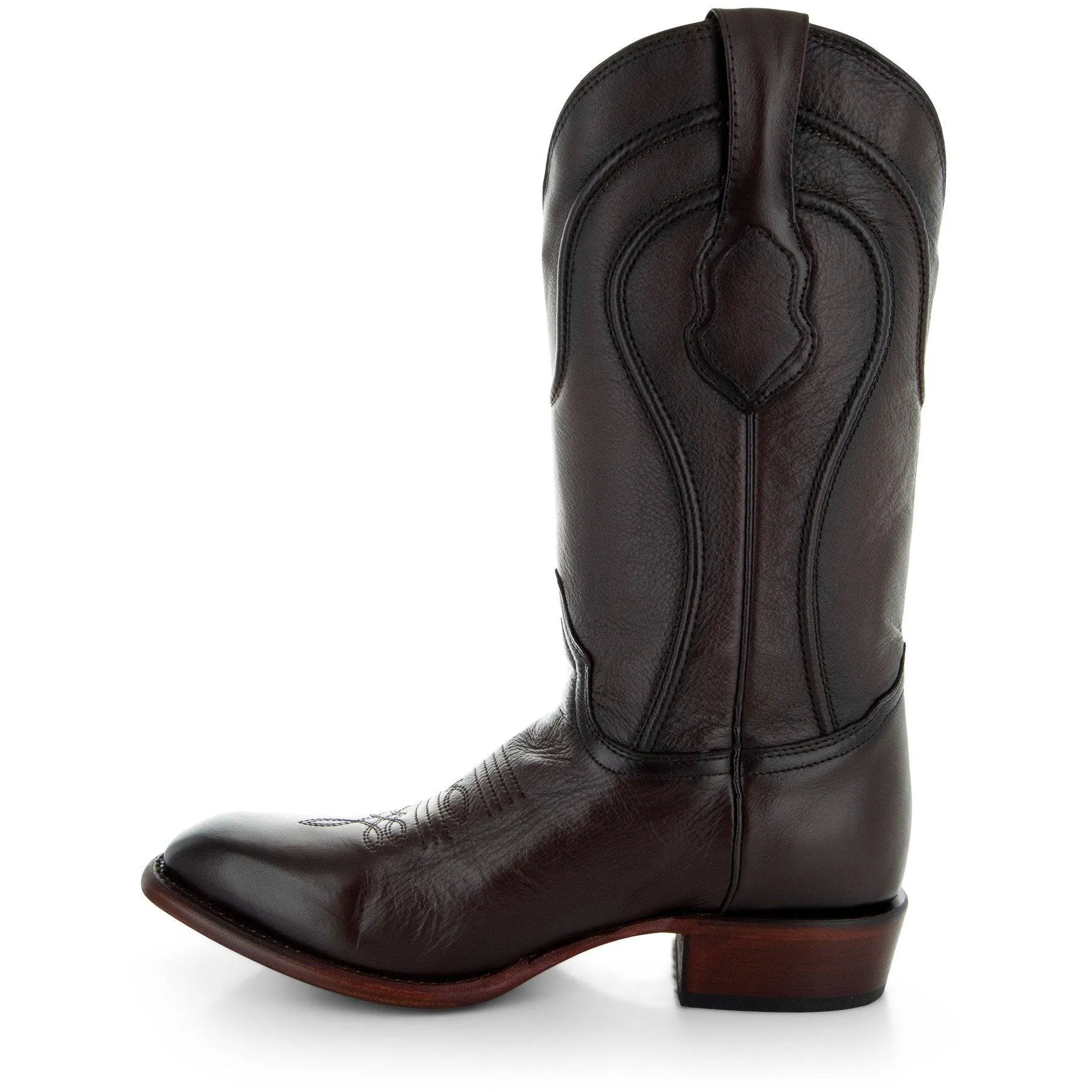 Brown Square Toe Cowboy Boots | Men's Dress Boots (H9002)