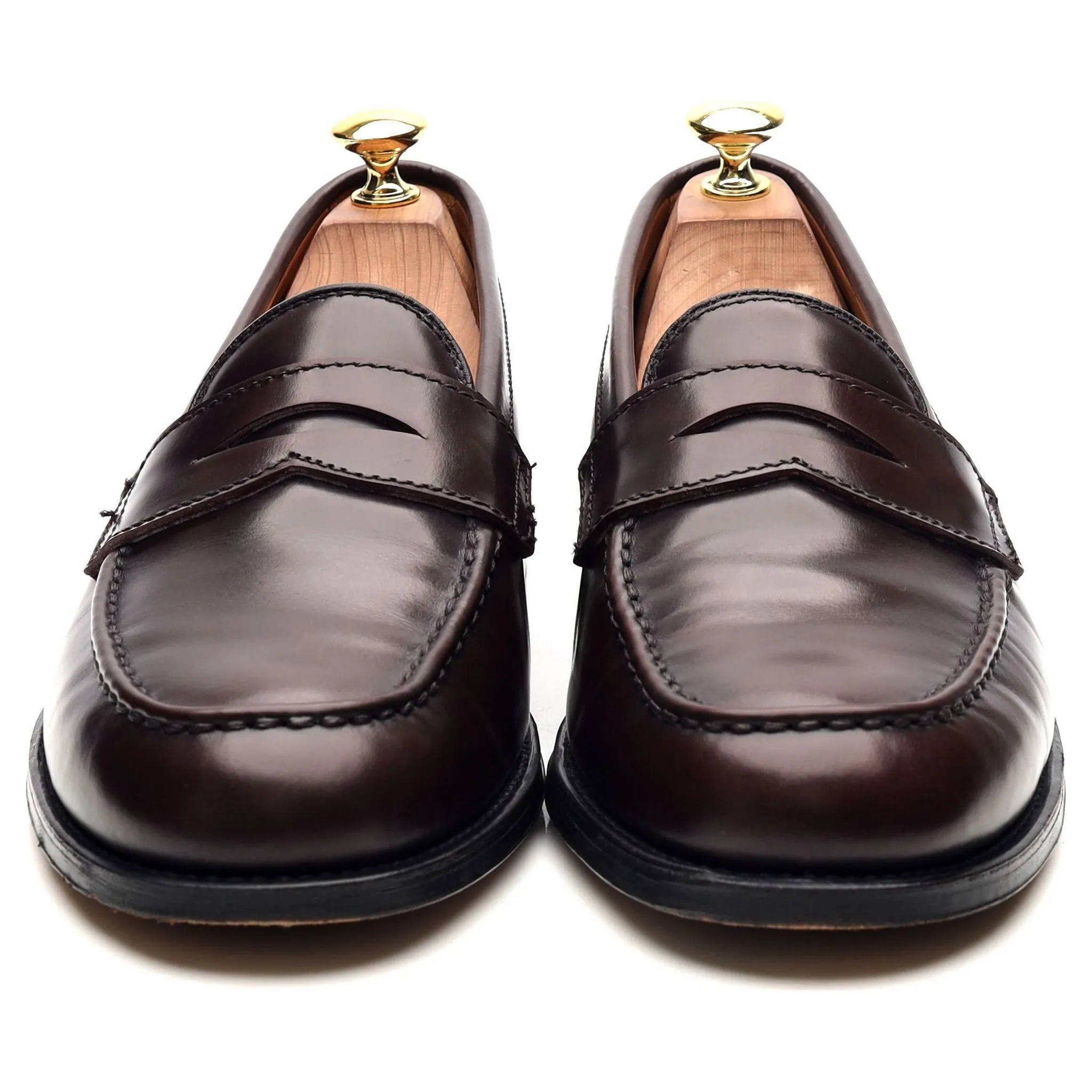 Burgundy Leather Loafers UK 8.5 F