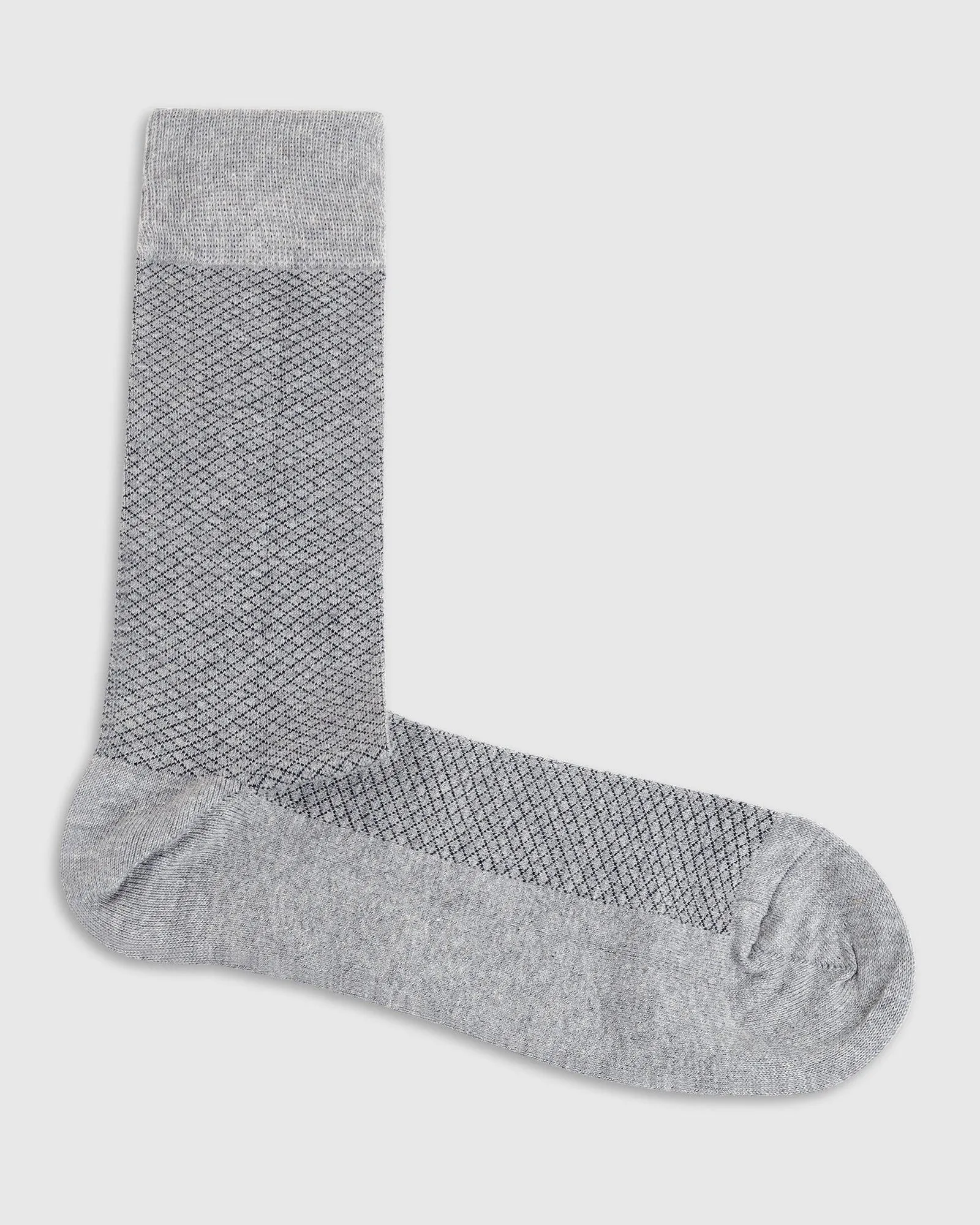 Cotton Grey Textured Socks - Rexburg