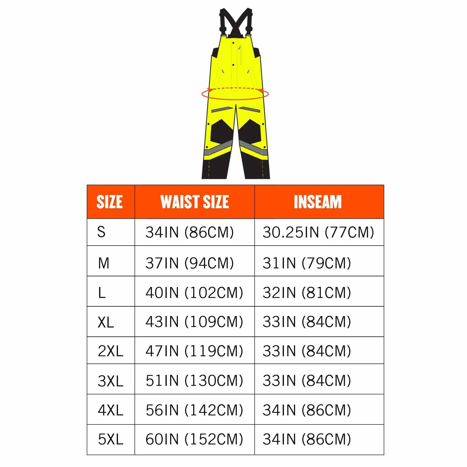 Ergodyne 25526 8928 2XL Lime Class E Hi-Vis Insulated Bibs