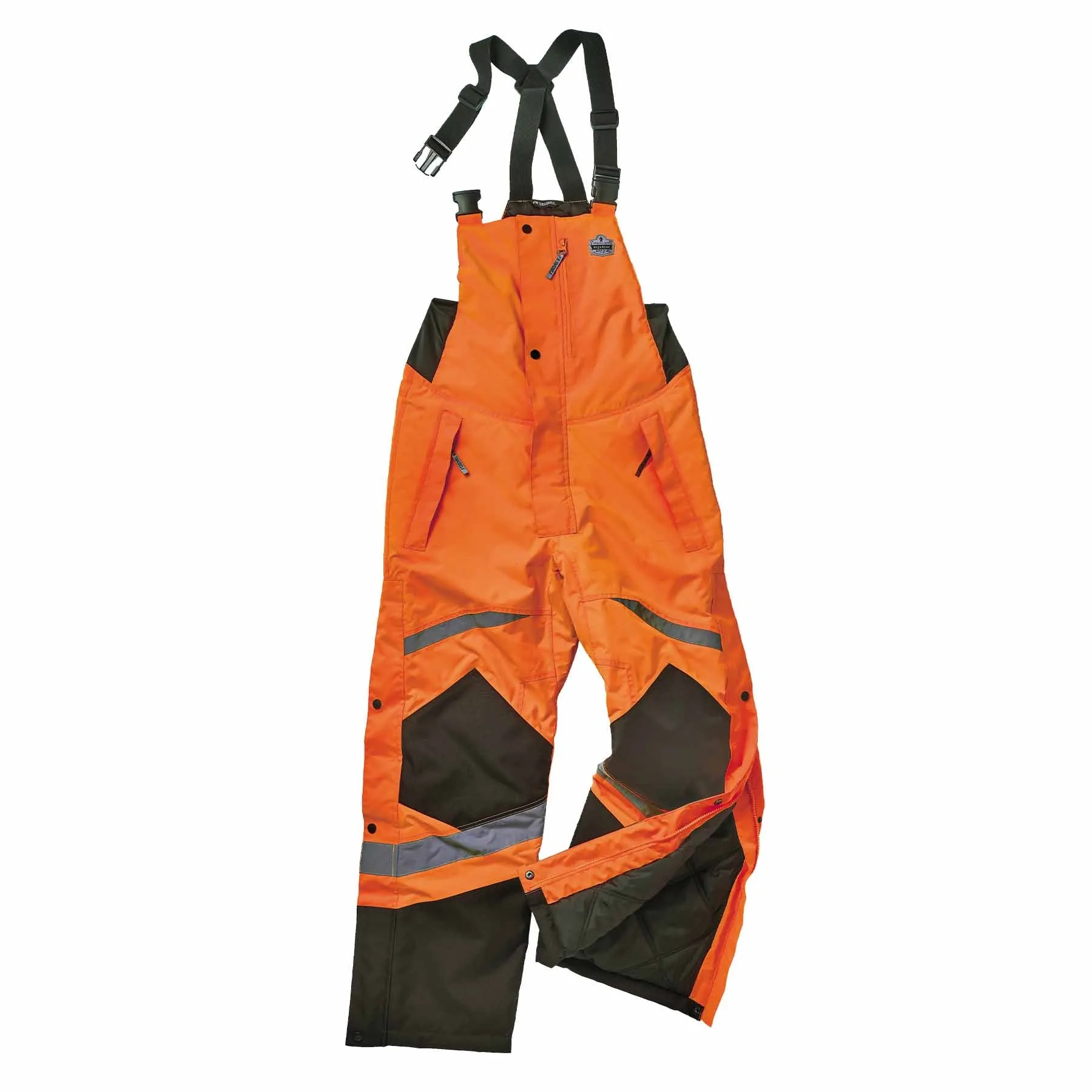 Ergodyne 25638 8928 4XL Orange Class E Hi-Vis Insulated Bibs