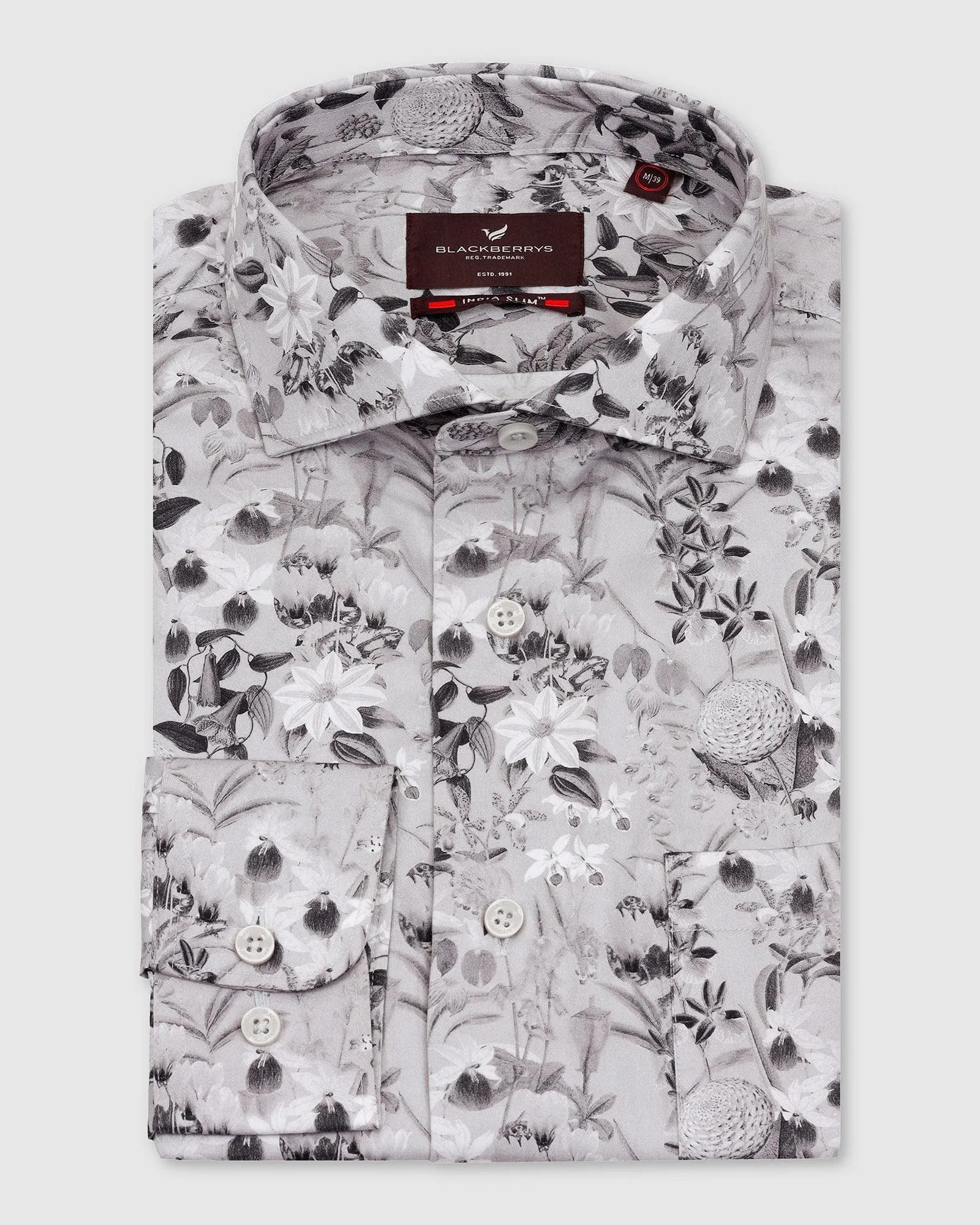 Formal Grey Printed Shirt - Fret