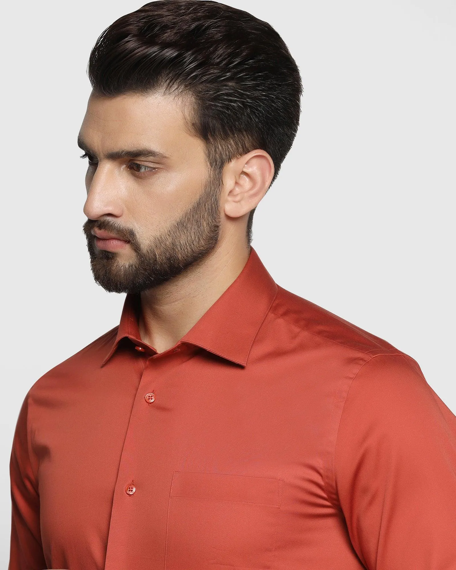 Formal Rust Solid Shirt - Manuel