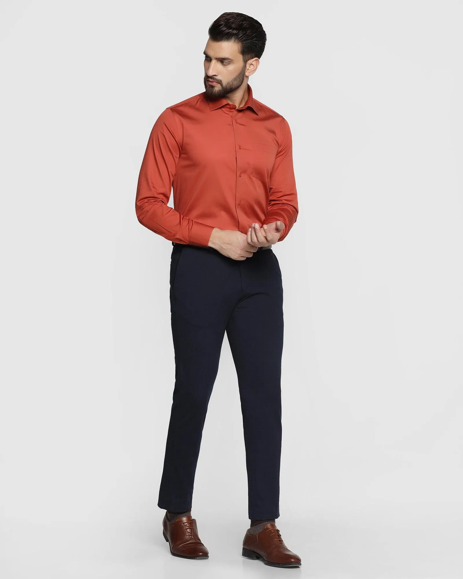 Formal Rust Solid Shirt - Manuel