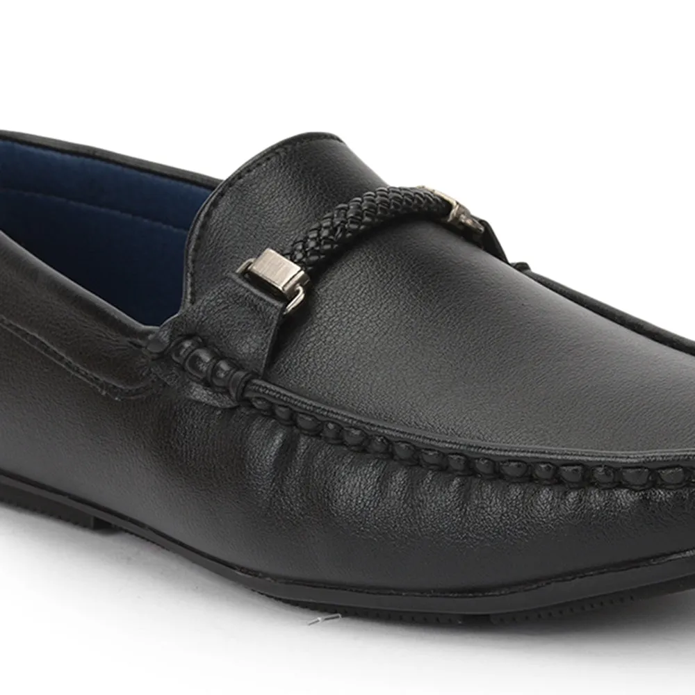 Fortune (Black) Bit Loafer Shoes For Men AVNE-66 By Liberty