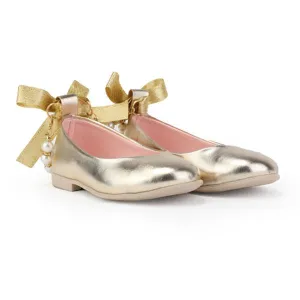 GIRLS BALLERINA SHOES - GOLD