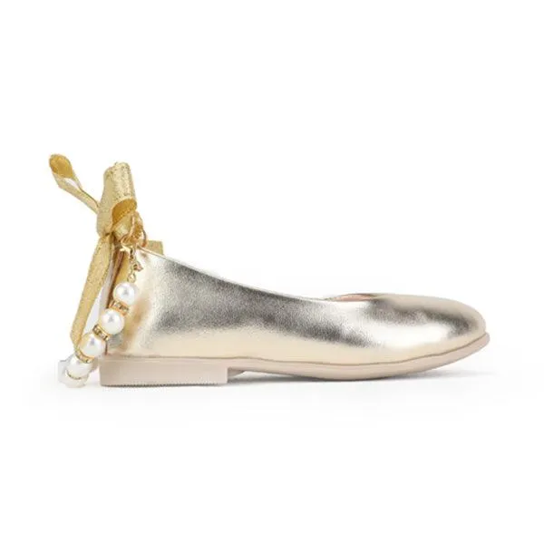 GIRLS BALLERINA SHOES - GOLD