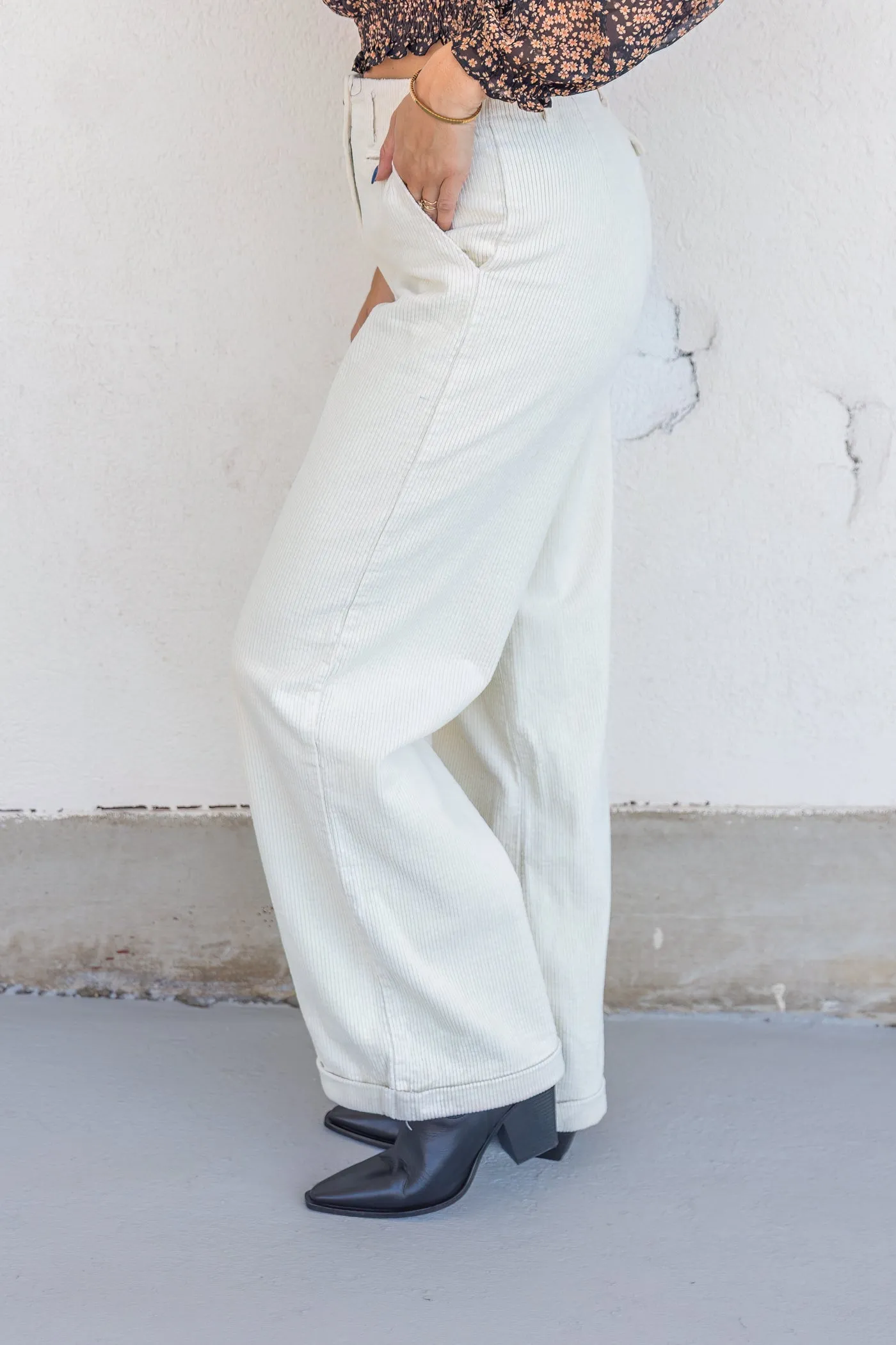 IVORY CORDUROY PANTS