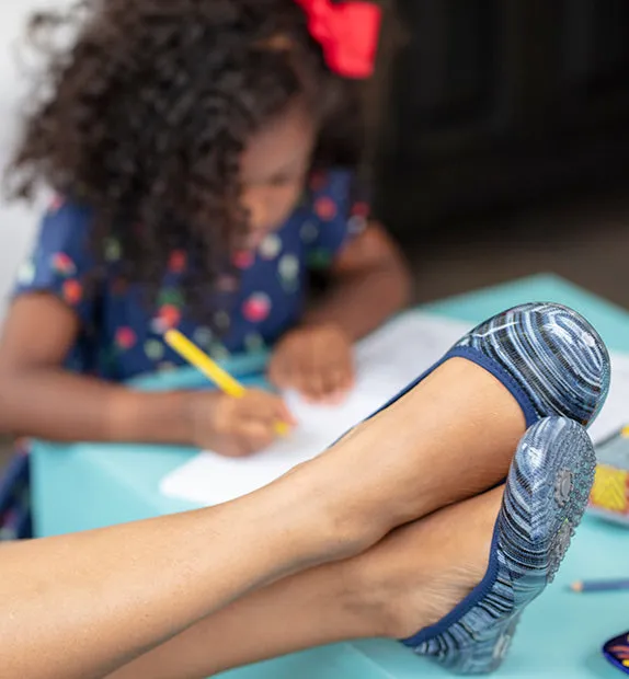 ja-vie twilight blue stripe jelly flats shoes