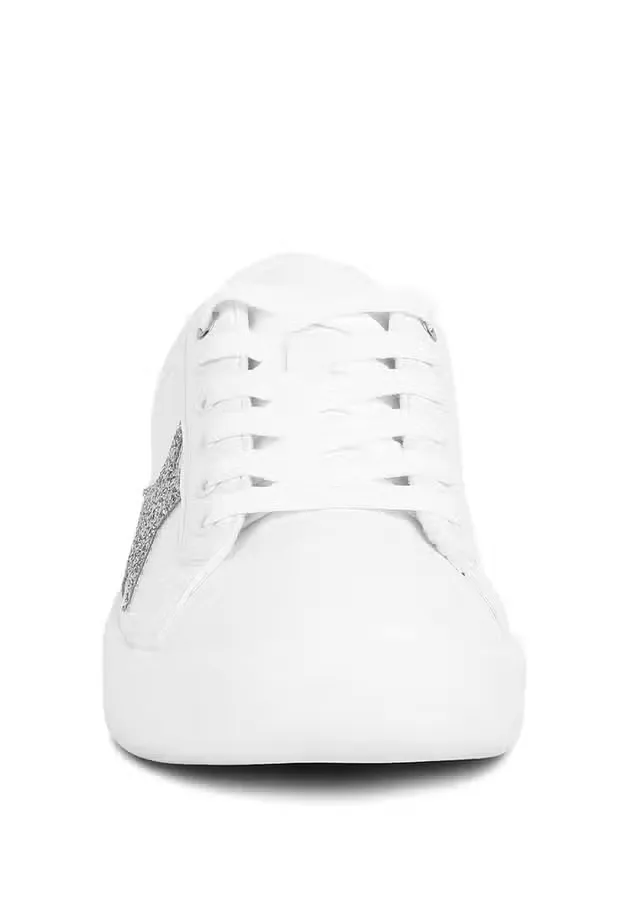 Let Her Go Starry Glitter Star Detail Sneakers