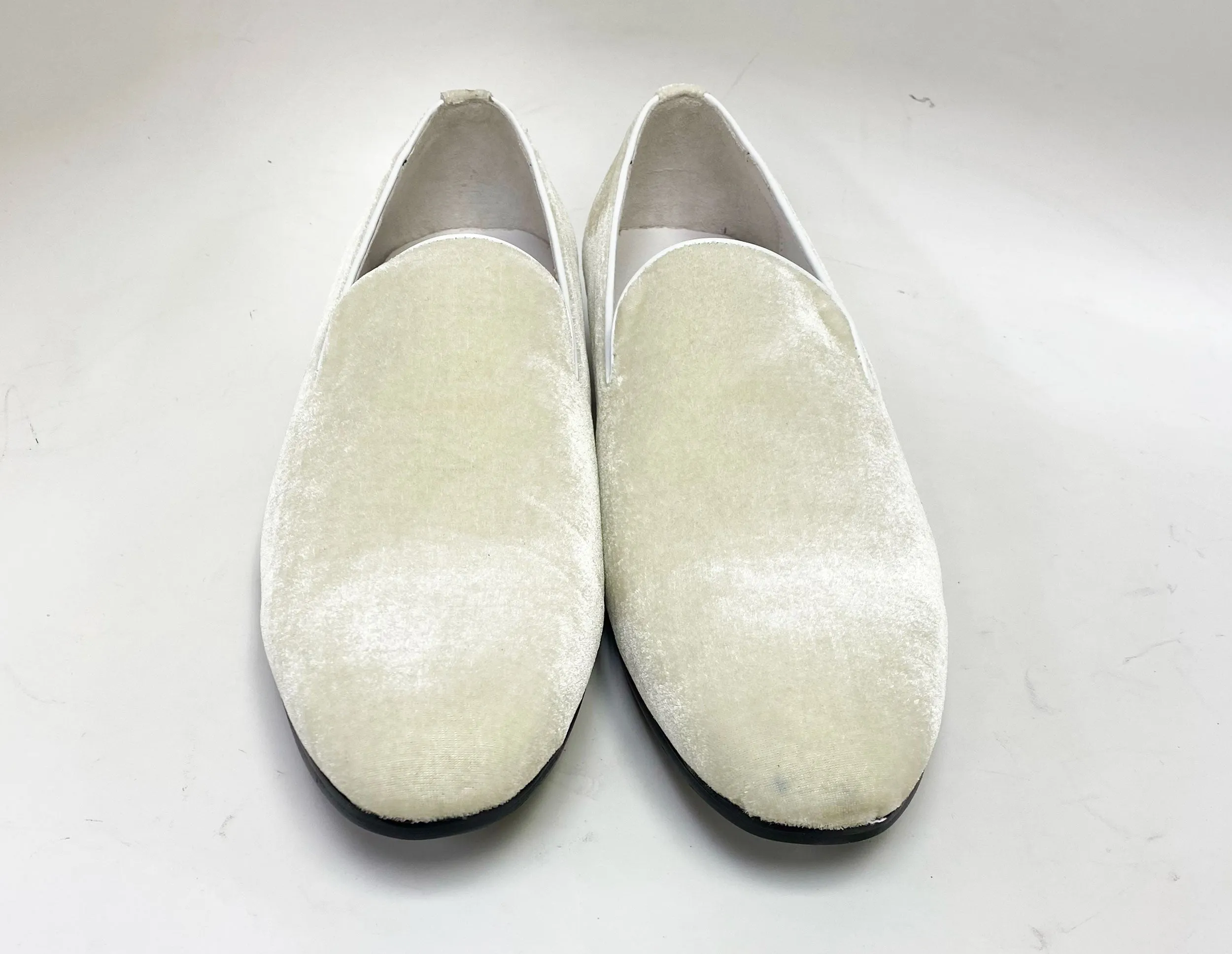 Maurice Velvet Venetian Loafer Bone