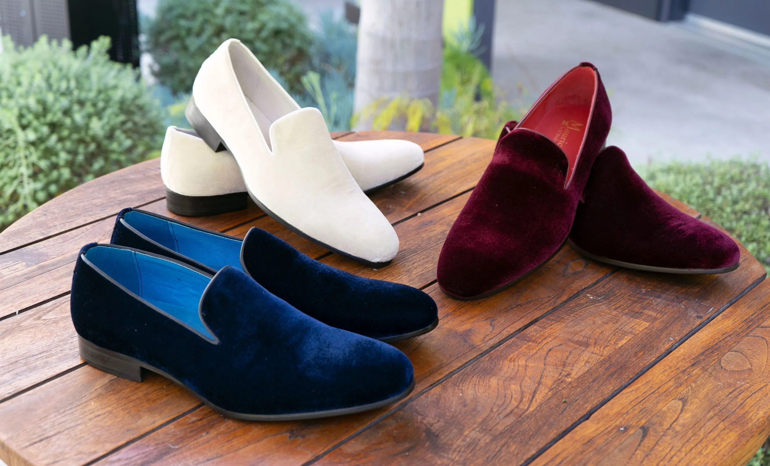 Maurice Velvet Venetian Loafer Bone