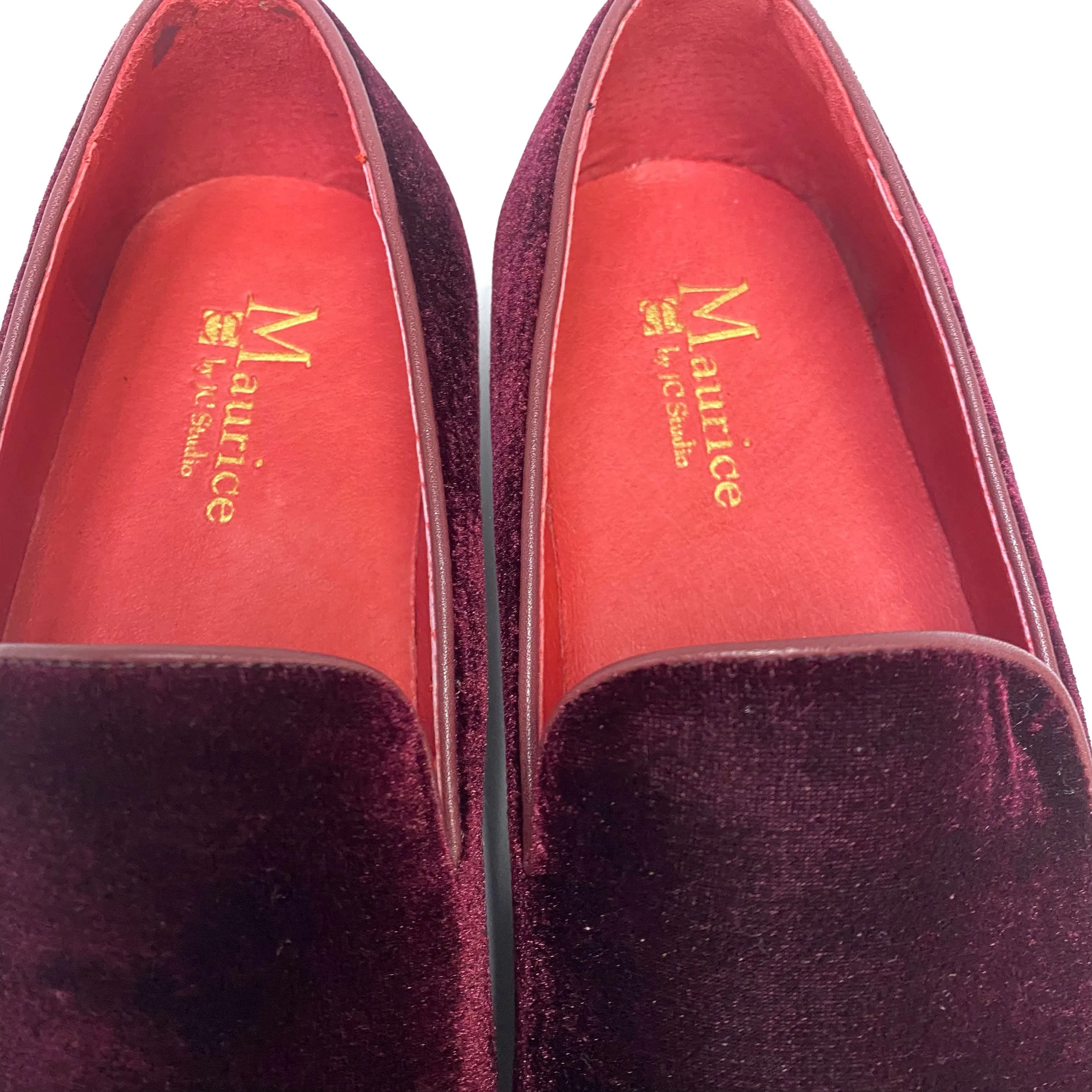 Maurice Velvet Venetian Loafer Burgundy