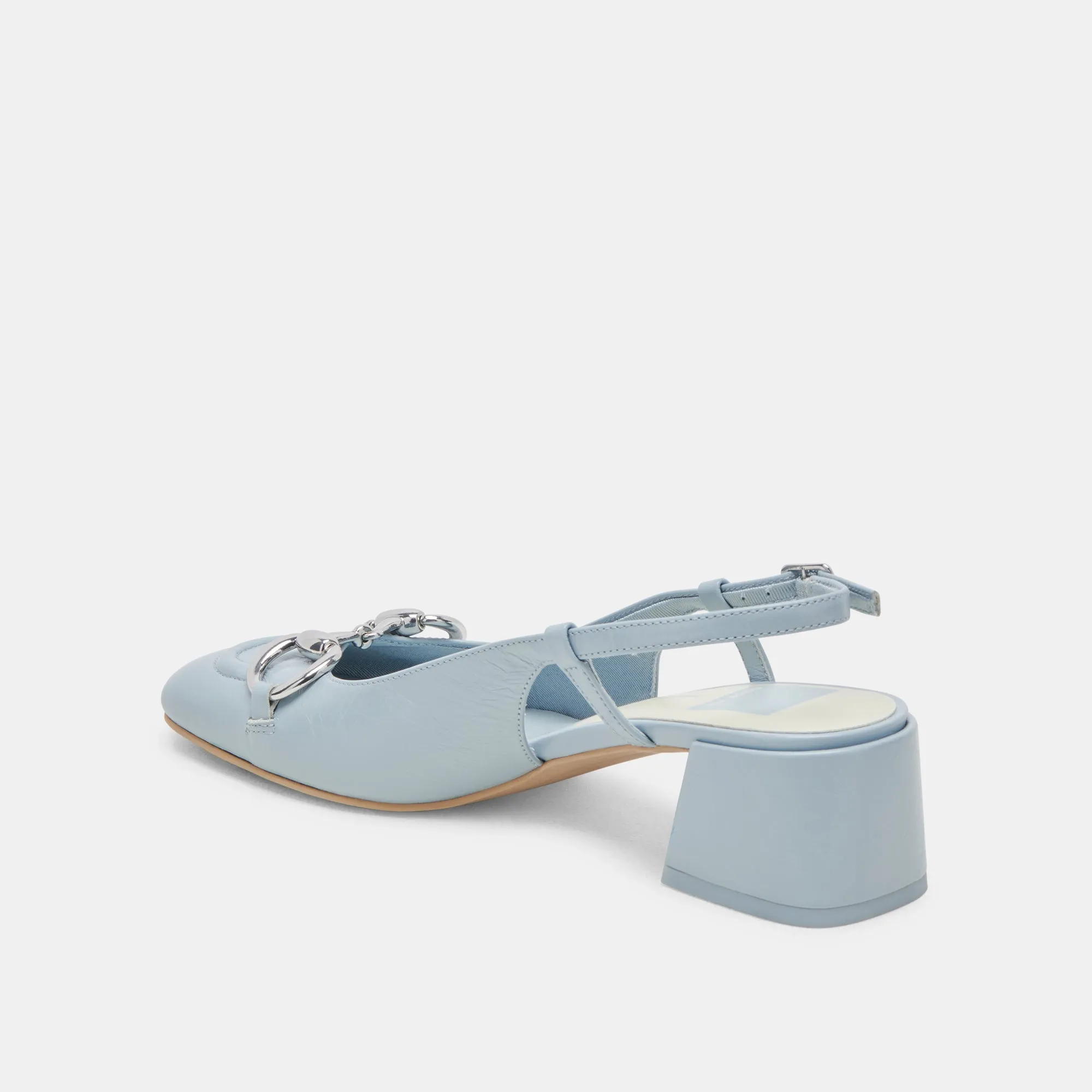 MELLI HEELS SKY BLUE CRINKLE PATENT