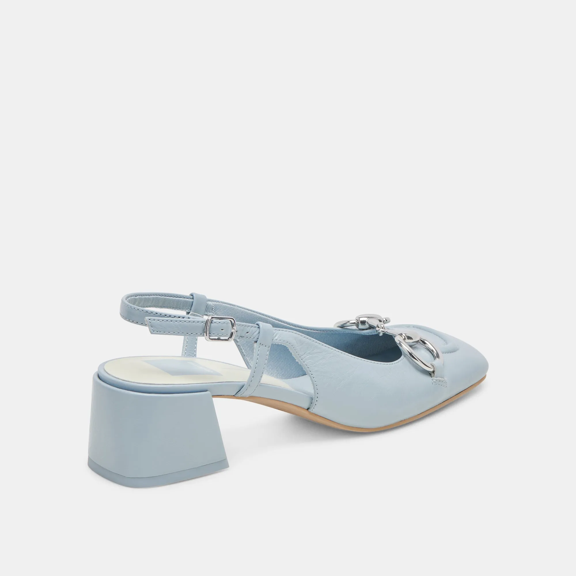 MELLI HEELS SKY BLUE CRINKLE PATENT