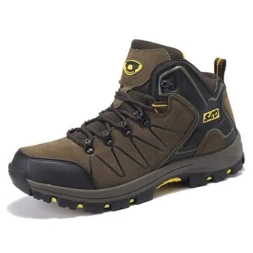 Men Comfy Outdoor Hiking High Top Athletic Shoes