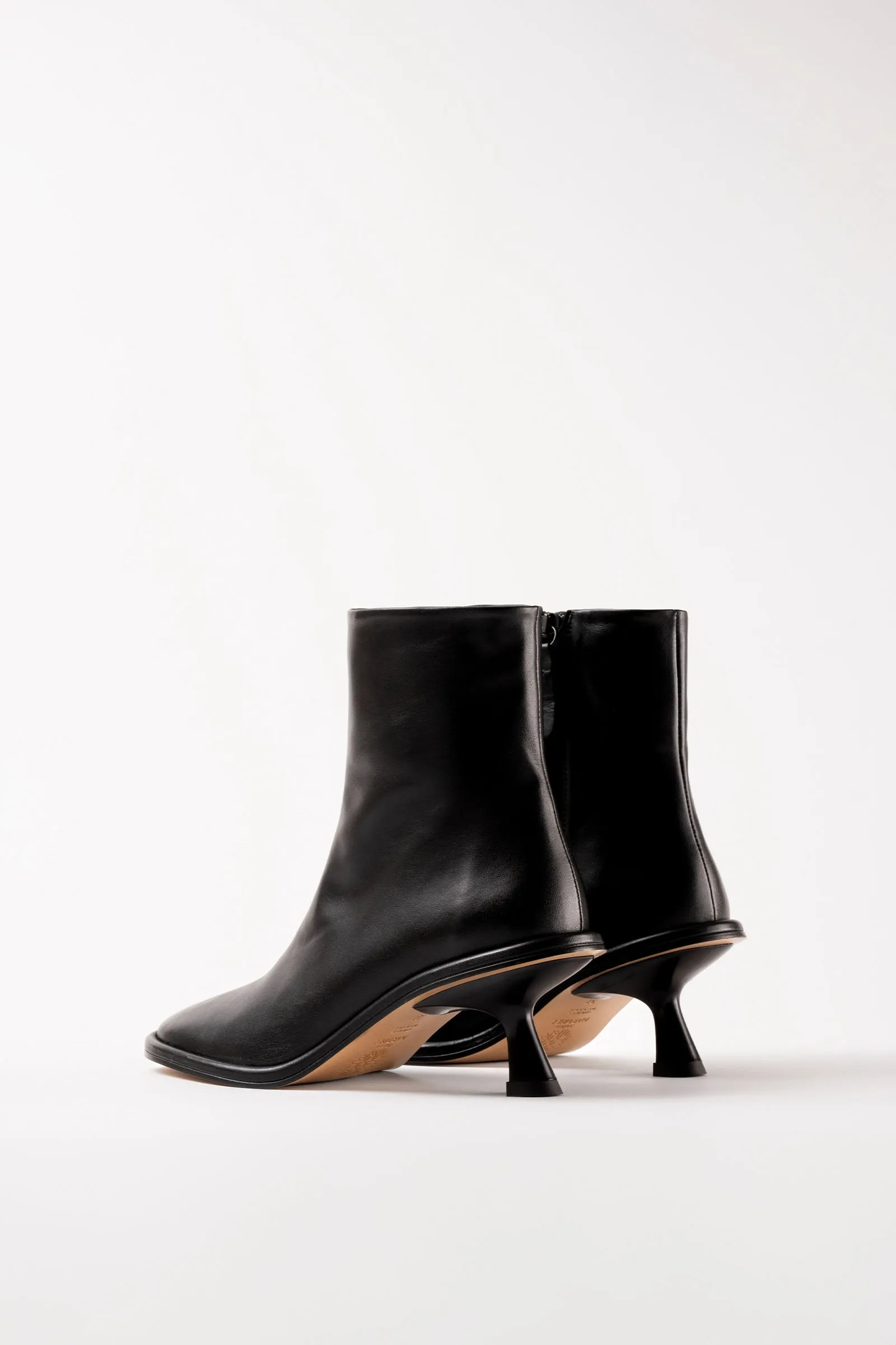 MEYER - Black Leather Ankle Boots