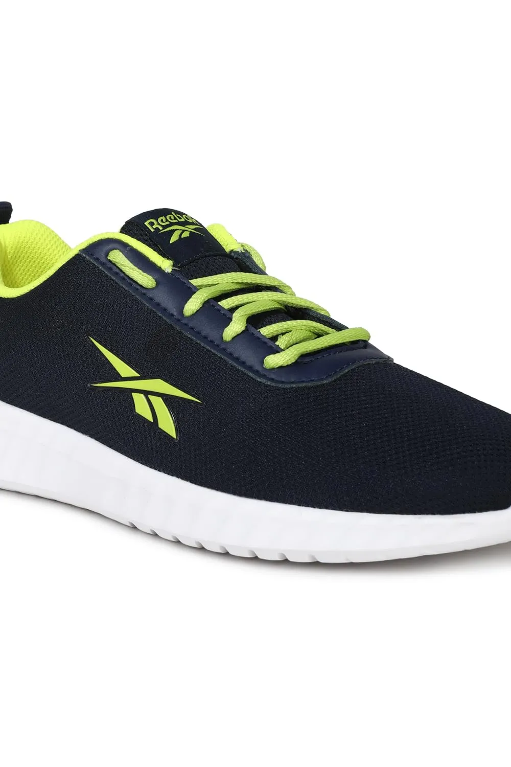 Reebok Kids Girls Synthetic/Textile Stride Runner K Running Shoes Vector Navy/SEMI Solar Yellow UK-5.5