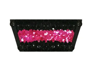 Sequin Top - Black and Pink