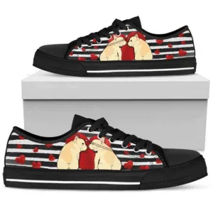 Shop Now For Stylish Bulldog Valentine Low Top Shoes Wear Your Love, Cat Canvas Shoes