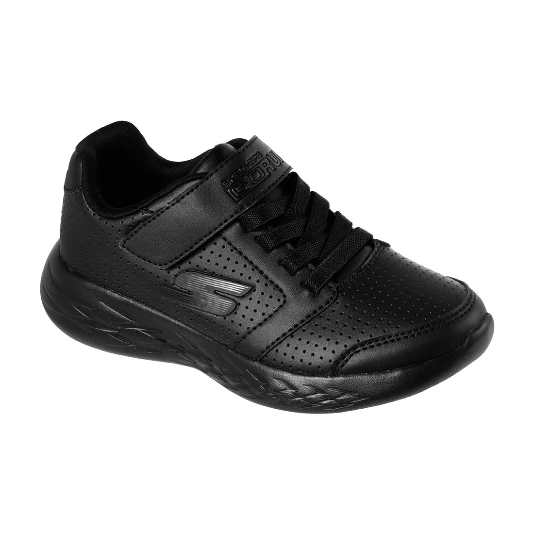 SKECHERS GO RUN 600 JUNIOR SCHOOL SHOES BLACK