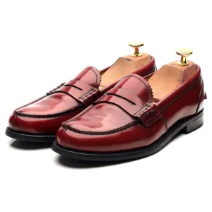 Women's 'Sally' Red Leather Loafers UK 4